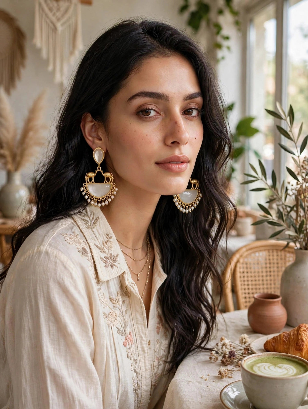 Zarvika Royal Desert Camel Antique Chandbalis
