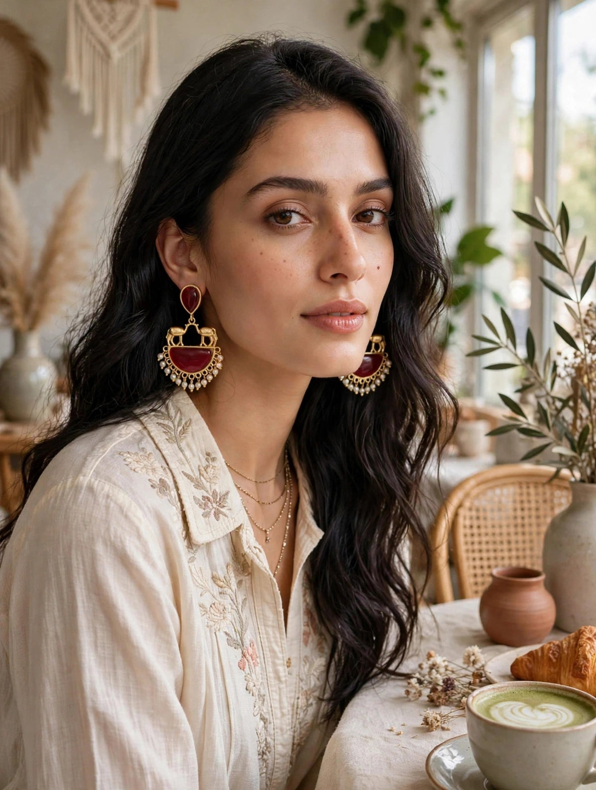 Zarvika Royal Desert Camel Antique Chandbalis